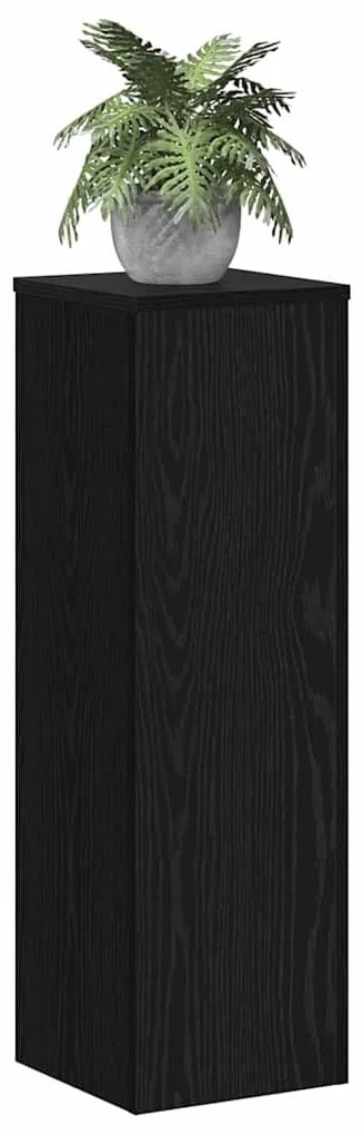 vidaXL Βάση φυτών 2 pcs Μαύρη δρυς 25 x 25 x 80 cm Επεξεργασμένο ξύλο