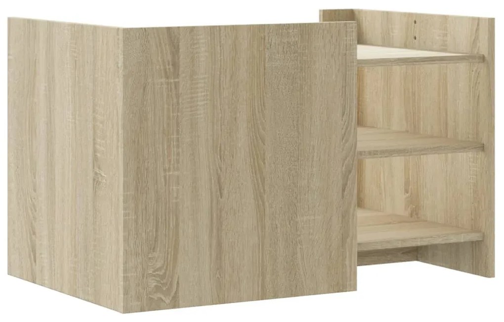vidaXL Τραπεζάκι Σαλονιού Sonoma Δρυς 80x50x50 εκ. Επεξεργασμένο Ξύλο