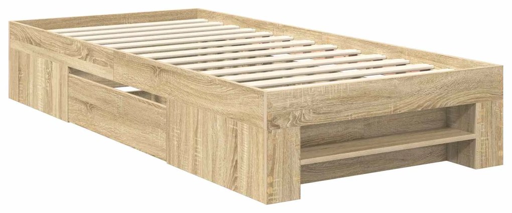 vidaXL Σκελετός Κρεβατιού Δρύς Sonoma 80 x 200 cm Επεξεργασμένο ξύλο