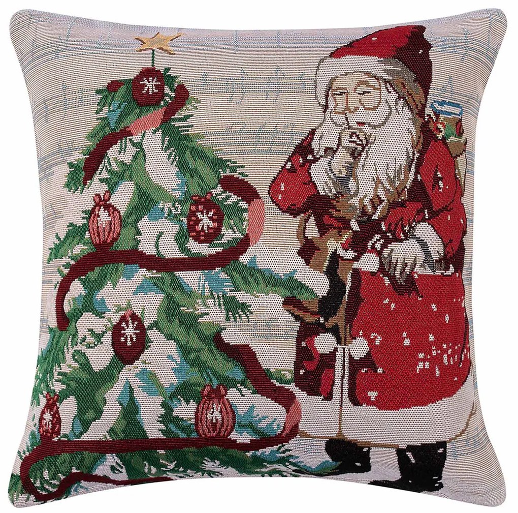 Χριστουγεννιάτικη Μαξιλαροθήκη (45x45) Silk Fashion W351-122