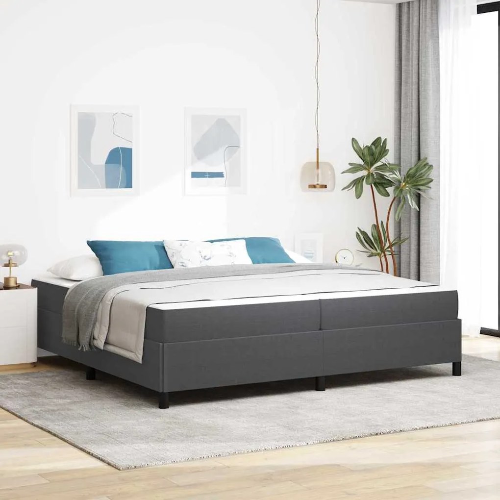vidaXL Σκελετός Κρεβατιού Σκούρο γκρι 100 x 200 cm Βελούδο