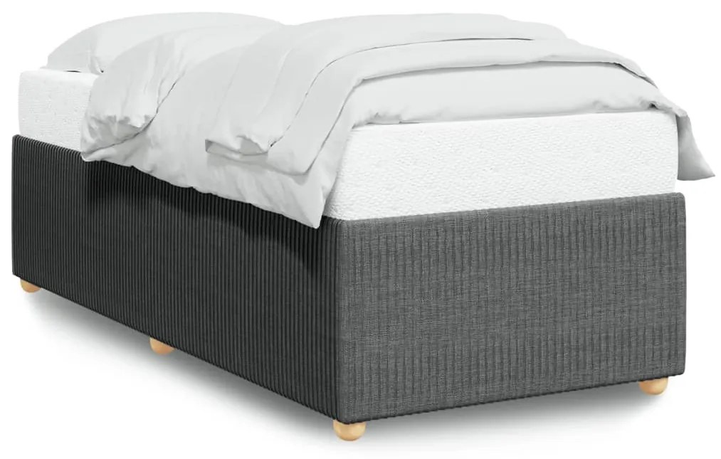 Σκελετός Κρεβατιού Χωρίς Στρώμα Σκ. Γκρι 90x190 εκ. Υφασμάτινο