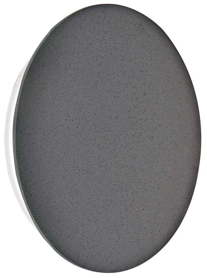 Φωτιστικό Τοίχου - Απλίκα Concrete 4193702 Φ200 Kyklos Led Anthracite Viokef Metal