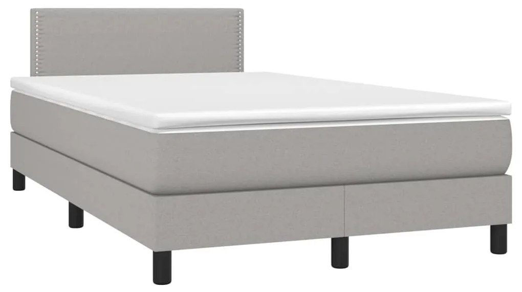 ΚΡΕΒΑΤΙ BOXSPRING ΜΕ ΣΤΡΩΜΑ ΑΝΟΙΧΤΟ ΓΚΡΙ 120X200 ΕΚ. ΥΦΑΣΜΑΤΙΝΟ 3139961