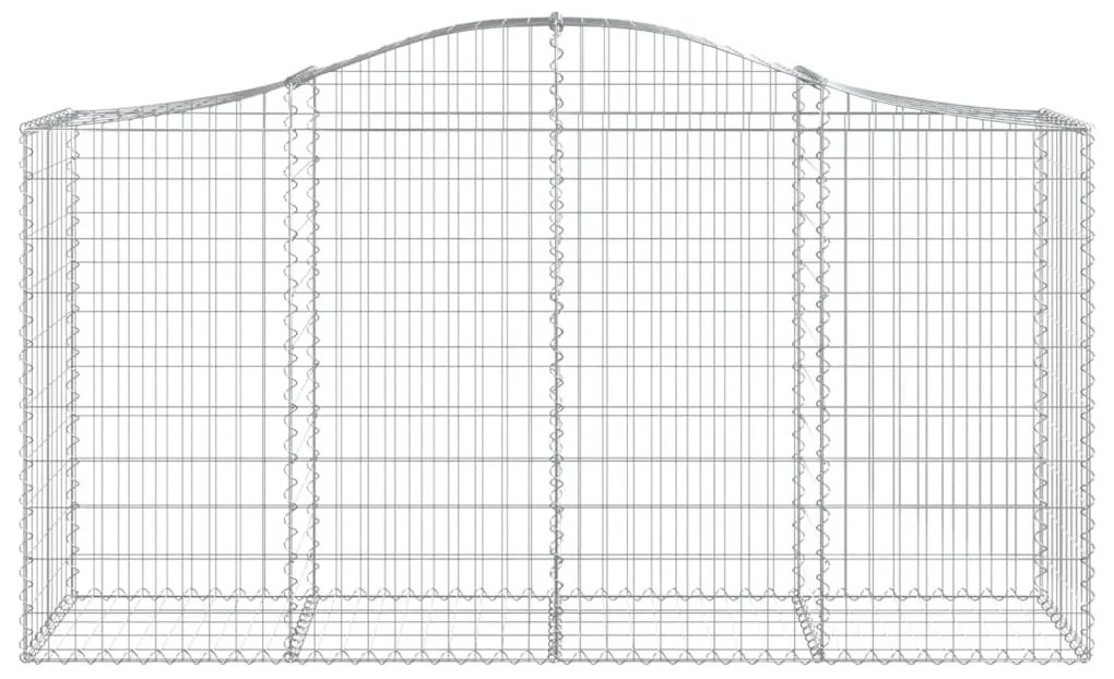 vidaXL Συρματοκιβώτια Τοξωτά 8 τεμ. 200x50x100/120 εκ. Γαλβαν. Ατσάλι