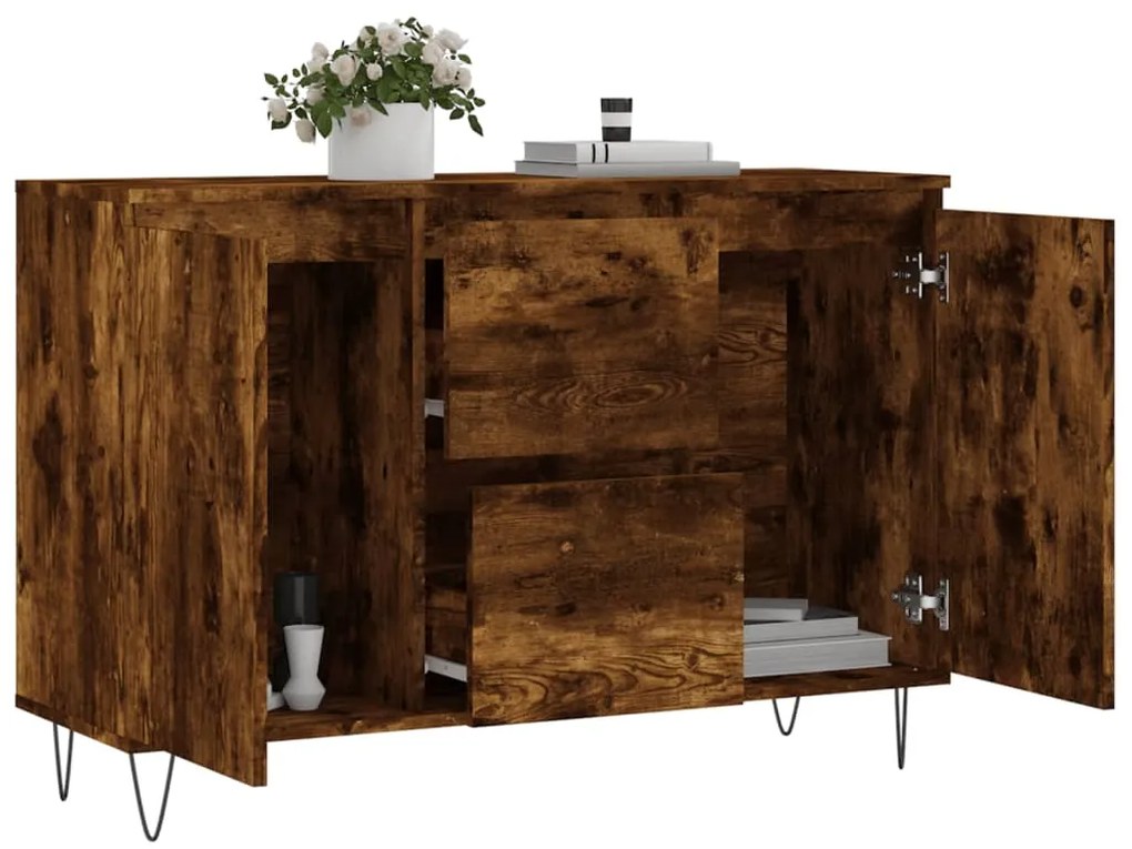 vidaXL Ντουλάπι Καπνιστή Δρυς 101,5x35x70 εκ. από Επεξεργασμένο Ξύλο