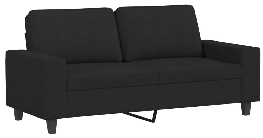 vidaXL Καναπές Διθέσιος Μαύρο140 εκ. Υφασμάτινος