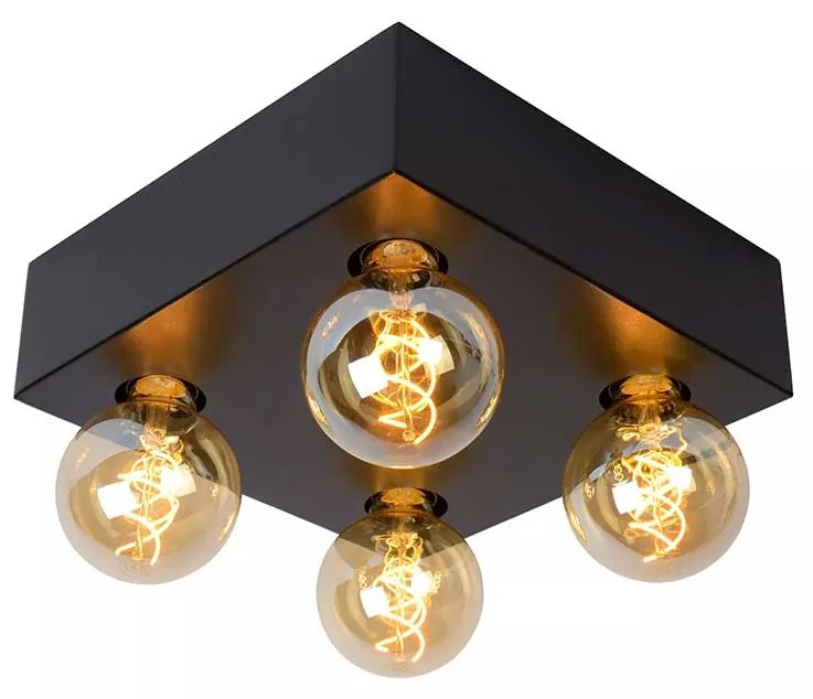 Φωτιστικό Οροφής Lucide 30174-04-30 SURTUS Μαύρο Ματ (Black Mat)