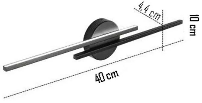 Φωτιστικό τοίχου-απλίκα PWL-1138 pakoworld LED μαύρο 40x10x6εκ