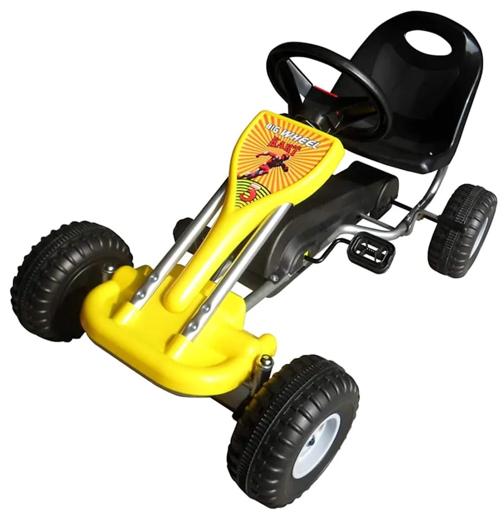 vidaXL Go Kart με Πετάλια Κίτρινο