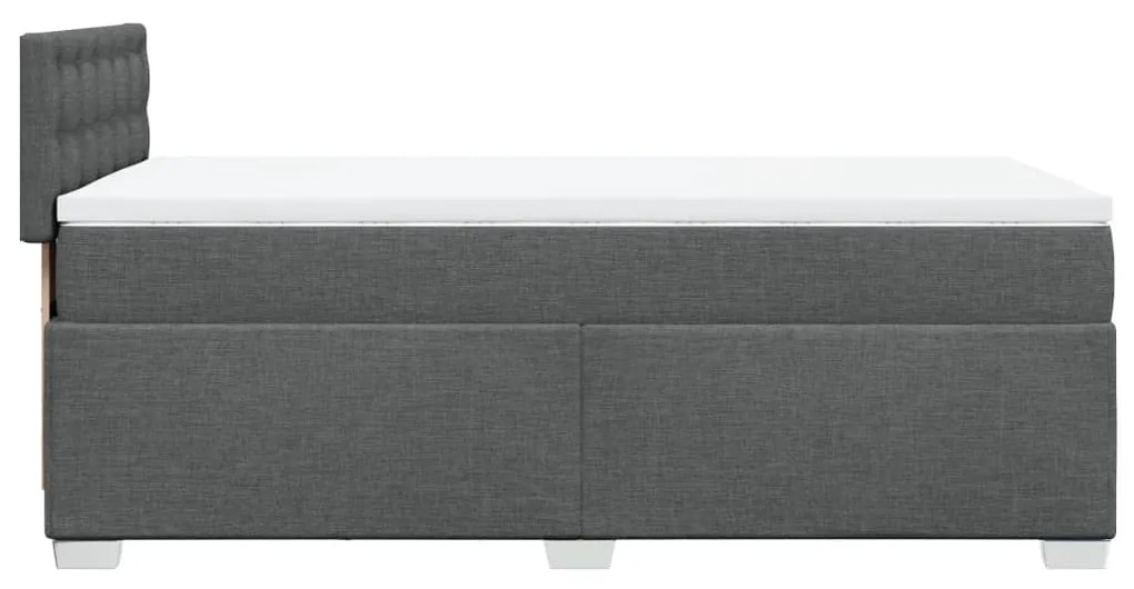 ΚΡΕΒΑΤΙ BOXSPRING ΜΕ ΣΤΡΩΜΑ ΣΚΟΥΡΟ ΓΚΡΙ 90X190 ΕΚ. ΥΦΑΣΜΑΤΙΝΟ 3288058