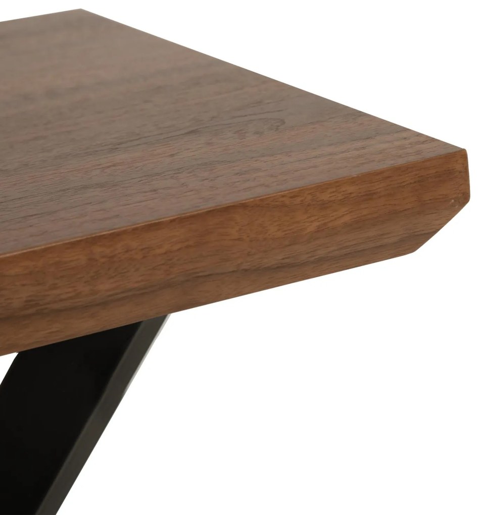 Τραπεζάκι σαλονιού Βοηθητικό C9471.02 MDF με Καπλαμά απο Ξύλο Καρυδίας 50x50x58Υεκ. 50x50x58 εκ.
