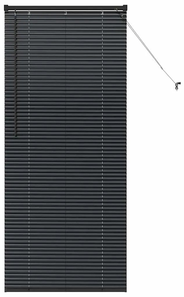 vidaXL Ρολό Παραθύρου με κουρτίνες Άλλο Μαύρο 80 x 130 εκ Αλουμίνιο