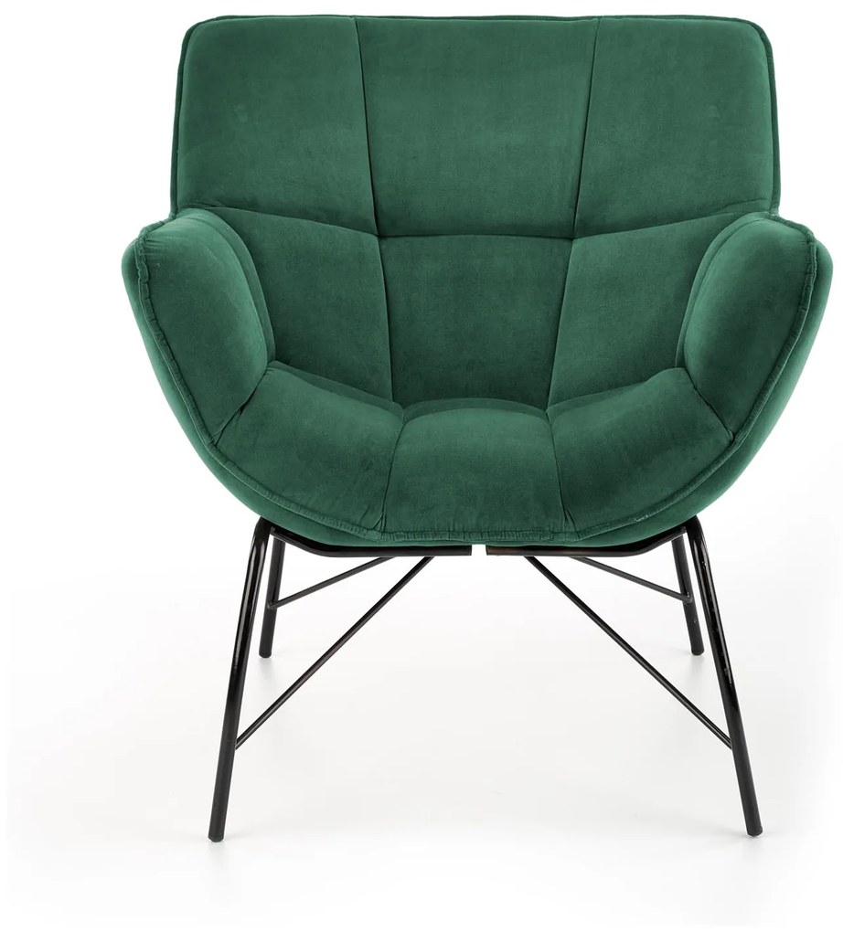 BELTON leisure chair color: dark green