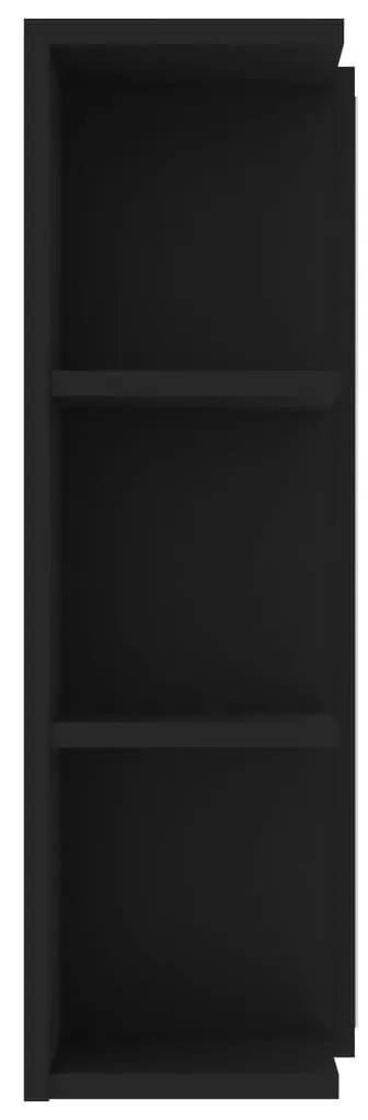 vidaXL Καθρέφτης Μπάνιου με Ντουλάπι Μαύρος 80x20,5x64 εκ. Επεξ. Ξύλο