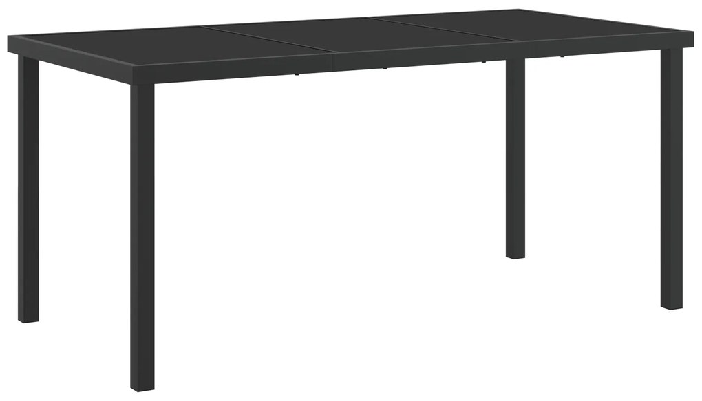 vidaXL Σετ Garden Dining 5 Τεμαχίων Μαύρο Πολυ Ρατάν