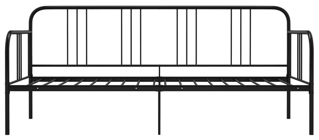 Πλαίσιο για Καναπέ - Κρεβάτι Μαύρο 90 x 200 εκ. Μεταλλικό - Μαύρο