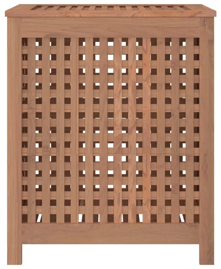 Καλάθι Άπλυτων 50x35x60 εκ. από Μασίφ Ξύλο Teak - Καφέ