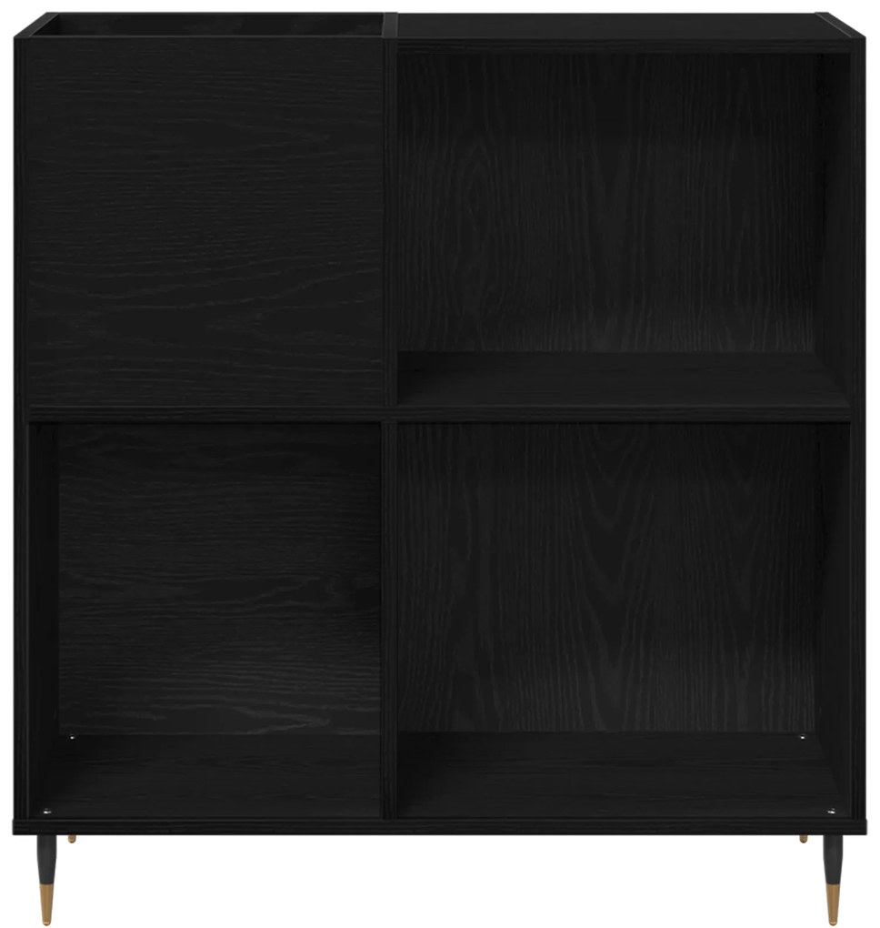 vidaXL Ντουλάπι Δισκογραφίας Μαύρη Δρυς 84,5x38x89 εκ Επεξεργασμένο Ξύλο