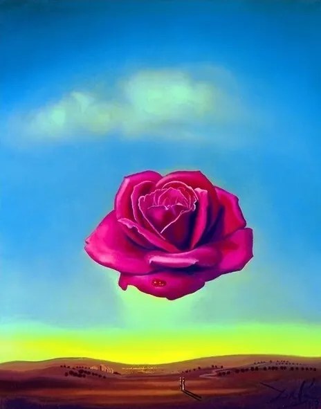 Εκτύπωση τέχνης Salvador Dali - Medative Rose, Salvador Dalí