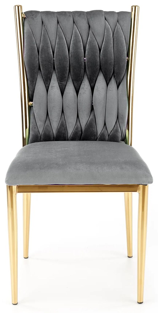 K436 chair color: grey / gold DIOMMI V-CH-K/436-KR-POPIELATY/ZŁOTY