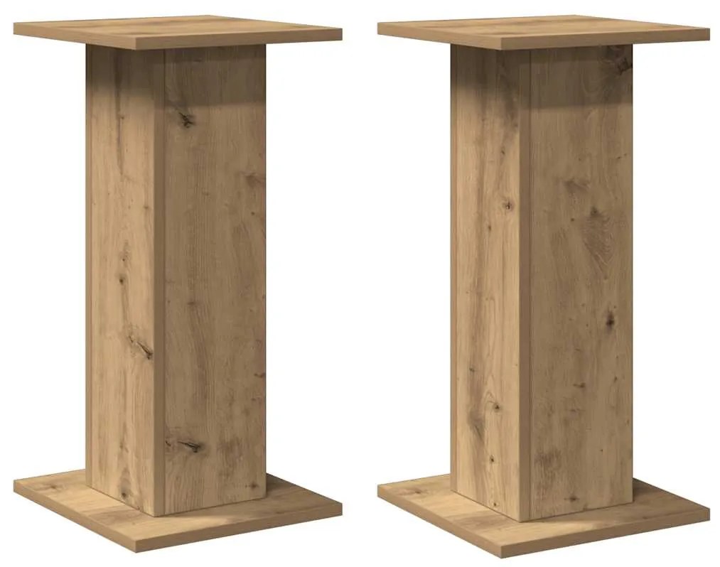 vidaXL Βάσεις Ηχείων 2 τεμ. Αρτισιανή Δρυς 30x30x60 εκ. Επεξ. Ξύλο