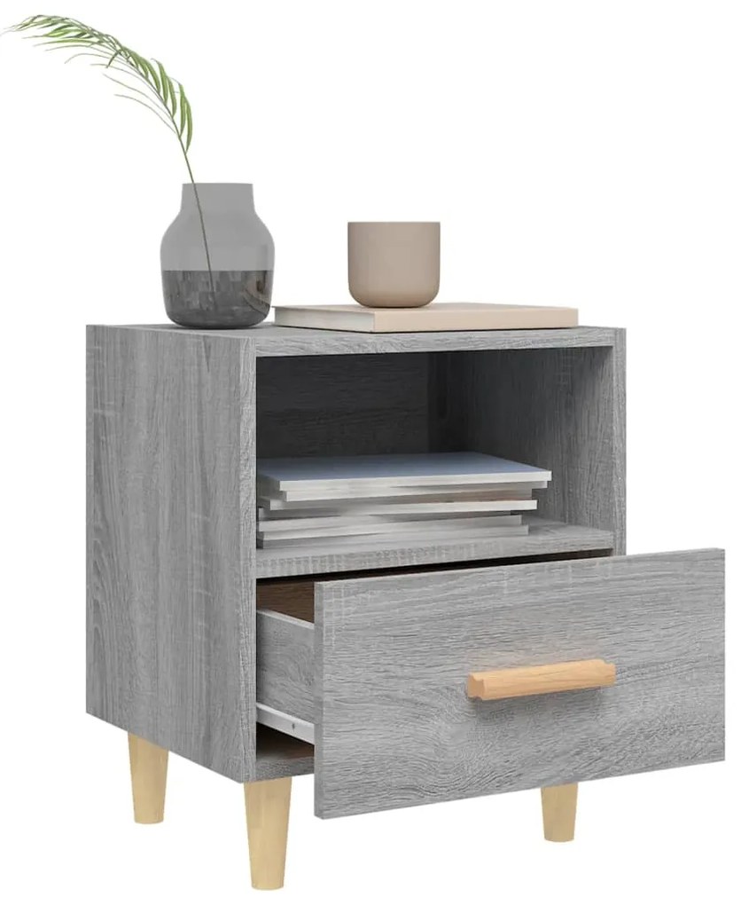 vidaXL Κομοδίνο Γκρι Sonoma 40 x 35 x 47 εκ.