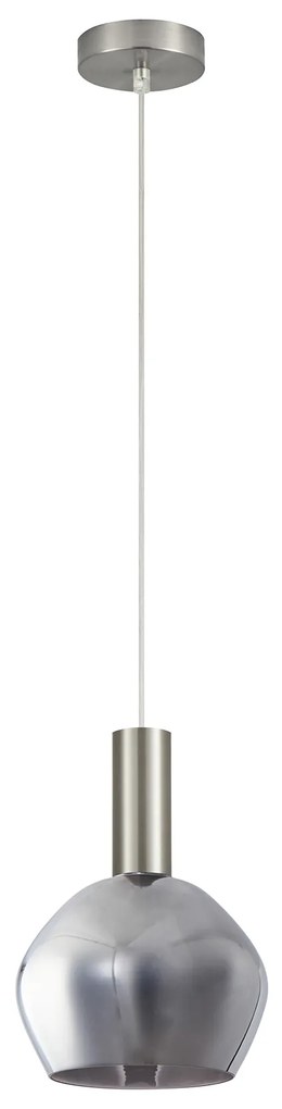 SE21-NM-4-GL2 ADEPT TUBE Nickel Matt Pendant Smoked Glass+ HOMELIGHTING 77-8399