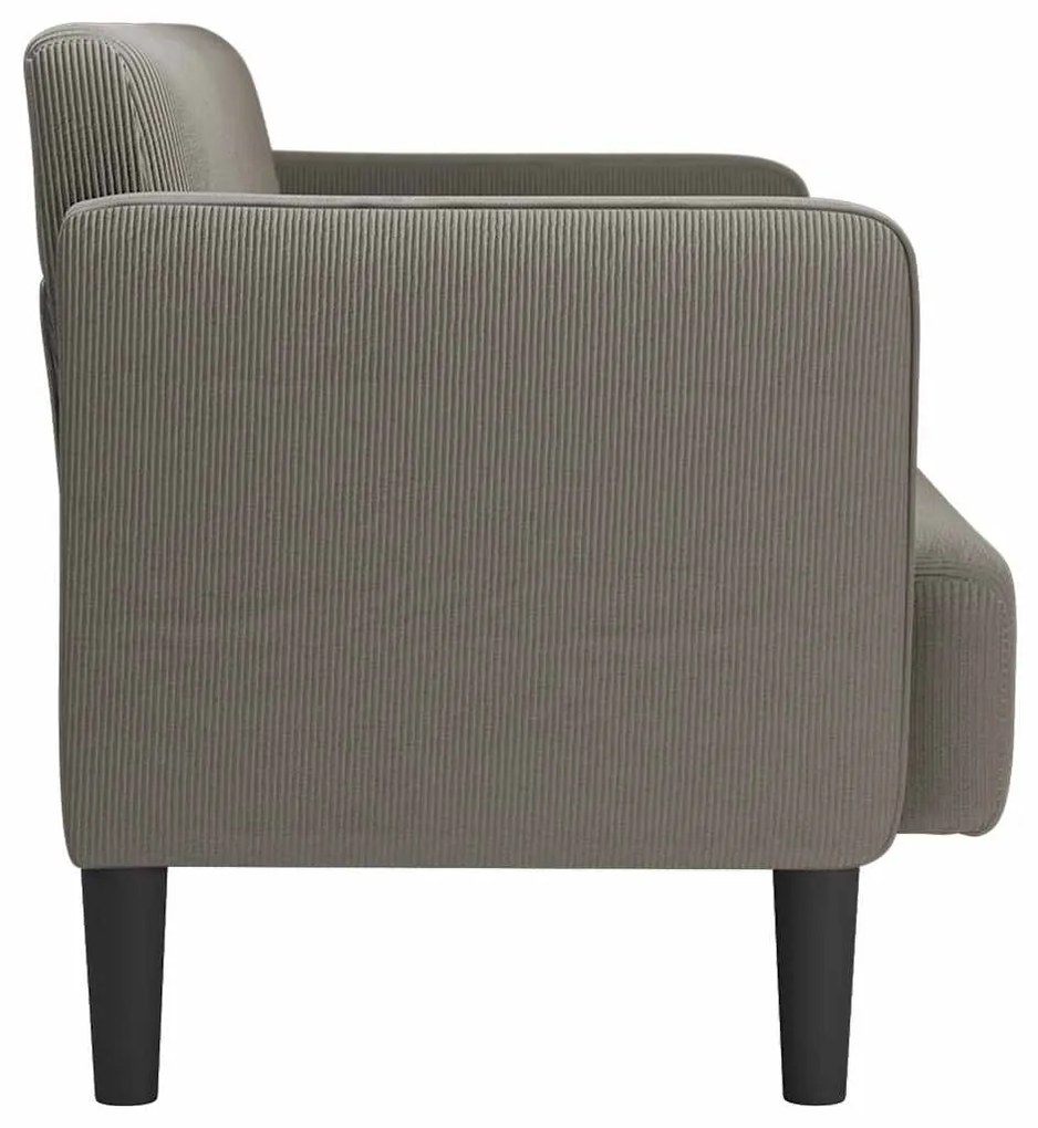 vidaXL καναπές Loveseat ανοιχτό γκρι 109 cm Corduroy ύφασμα