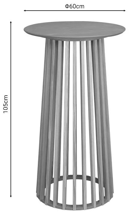 Τραπέζι μπαρ Fugol mdf φυσικό Φ60x105εκ 60x60x105 εκ.