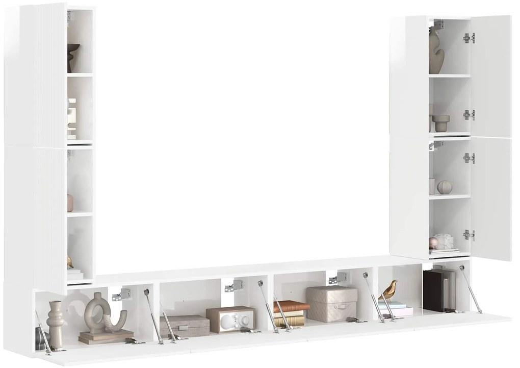 vidaXL 4 pcs Υψηλής γυαλάδας λευκό