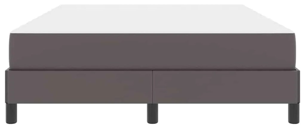 vidaXL Κρεβάτι με στρώμα Γκρι 140 x 200 cm Τεχνητό δέρμα
