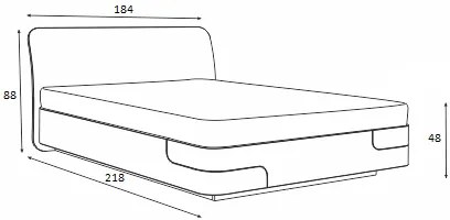 Κρεβάτι ξύλινο NORDIC 180x200 DIOMMI 45-760