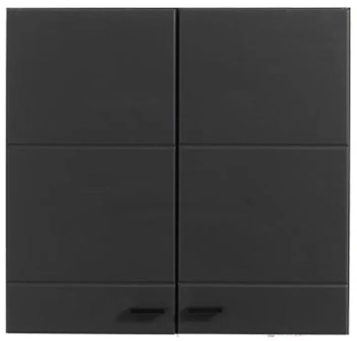 Κρεμαστό Ντουλάπι Κουζίνας Claudia 60A Γκρι Concrete - Μαύρο Ματ 60x30x57 εκ. 60x30x57 εκ.