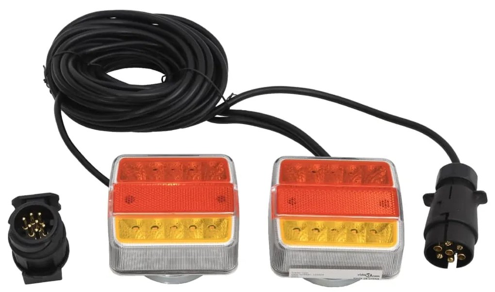 vidaXL Φώτα Τρέιλερ 2 τεμ. Κόκκινα 10,5x7,5x10 εκ. LED Λαμπτήρας 12V