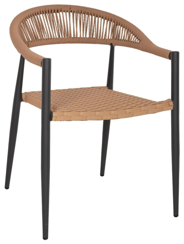 ΠΟΛΥΘΡΟΝΑ ΑΛΟΥΜΙΝΙΟΥ  ΑΝΘΡΑΚΙ PΕ RATTAN ΜΠΕΖ 56x60x78 εκ.