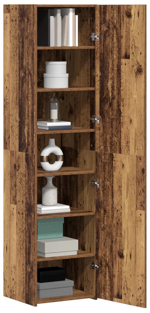 vidaXL Υψηλόμπαρο Φθαρμένο Ξύλο 45x42.5x185 εκ. MDF