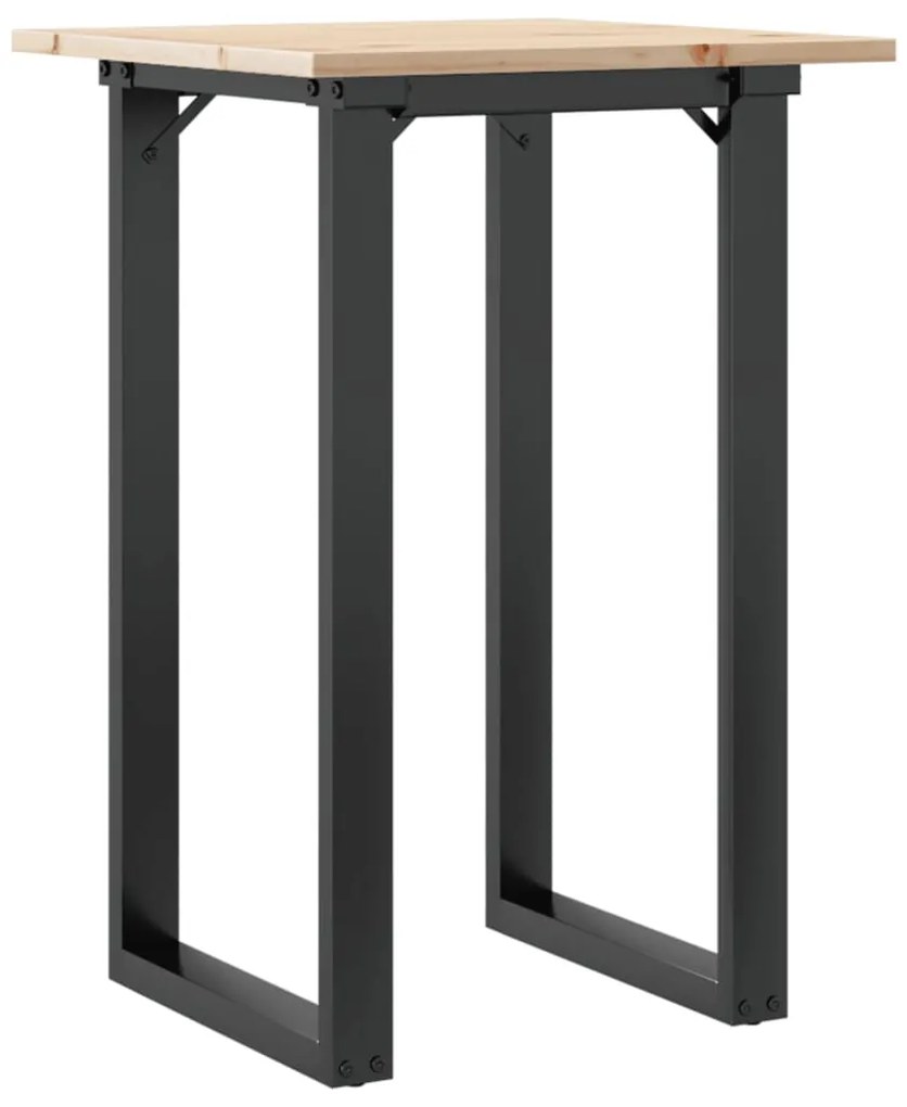 vidaXL Τραπέζι Τραπεζαρίας Πλαίσιο Ο50x50x75εκ Μασίφ Πεύκο/Ατσάλι