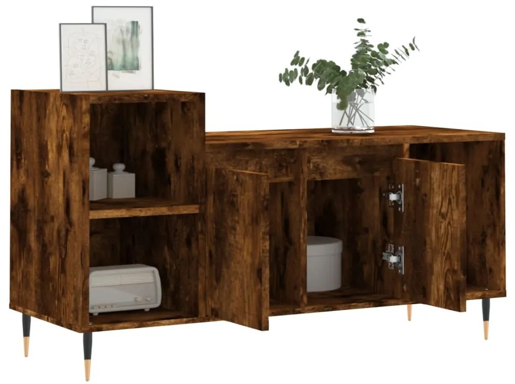 vidaXL Έπιπλο Τηλεόρασης Καπνιστή Δρυς 100x35x55 εκ. Επεξ. Ξύλο