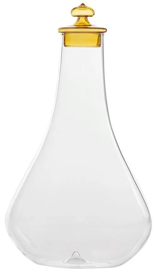 Καράφα Με Πώμα Pirolo PI01504 14,2x31cm 200ml Amber-Clear Zafferano Glass