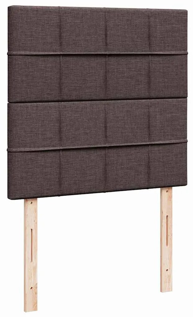 Οθωμανικό κρεβάτι με στρώμα σκούρο καφέ 90x190cm ύφασμα 3313122