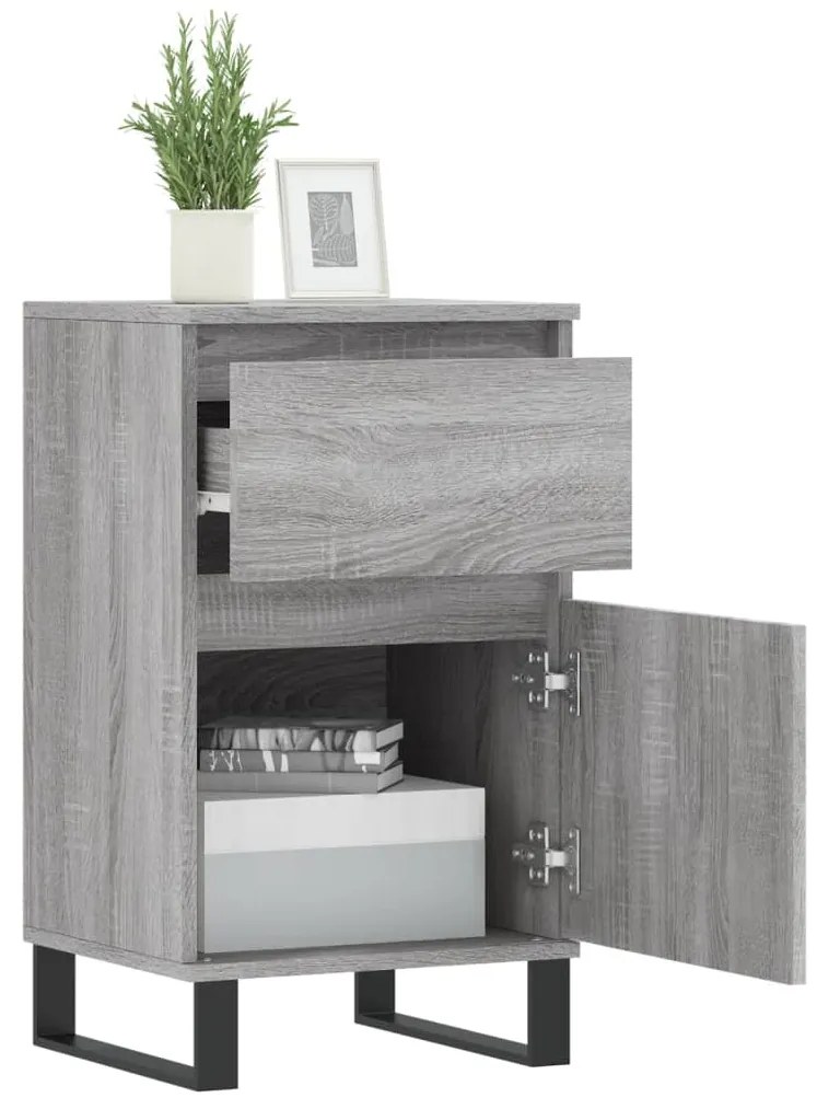 vidaXL Ντουλάπια 2 τεμ. Γκρι Sonoma 40x35x70 εκ. Επεξεργασμένο Ξύλο