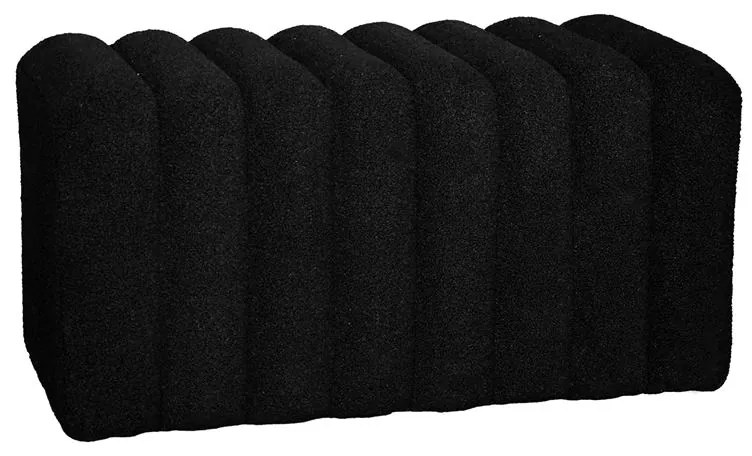 WOODWELL Ε7039,2TOGO Σκαμπό Βοηθητικό, Teddy Ύφασμα Μαύρο 80x40x41cm Ε7039,2
