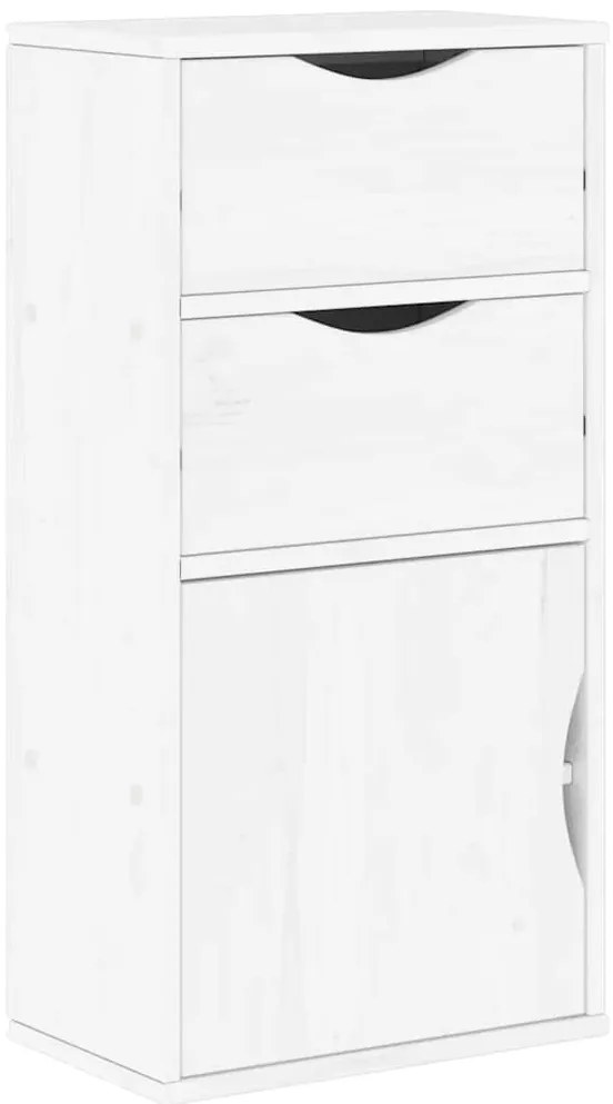 vidaXL Συρταριέρα με Συρτάρια ODDA Λευκό 40x24x79εκ. Μασίφ Ξύλο Πεύκου