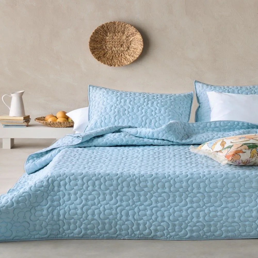 Κουβερλί Polenta 19 Ciel Kentia Queen Size 240x220cm Microfiber-Polyester