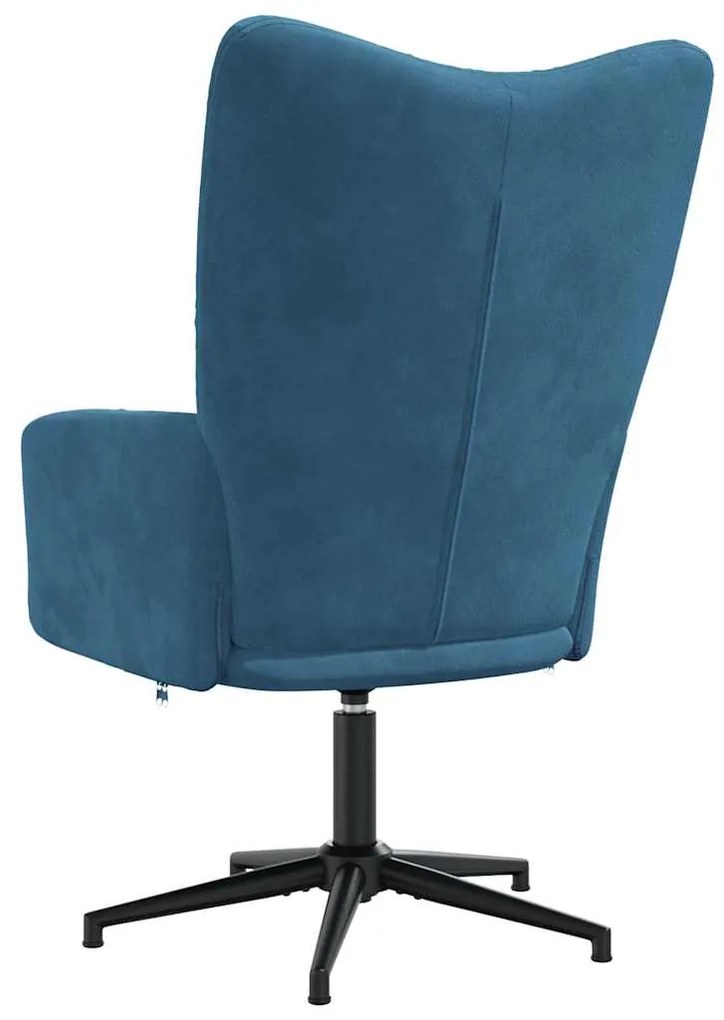 vidaXL Πολυθρόνα Relax Μπλε Βελούδινη