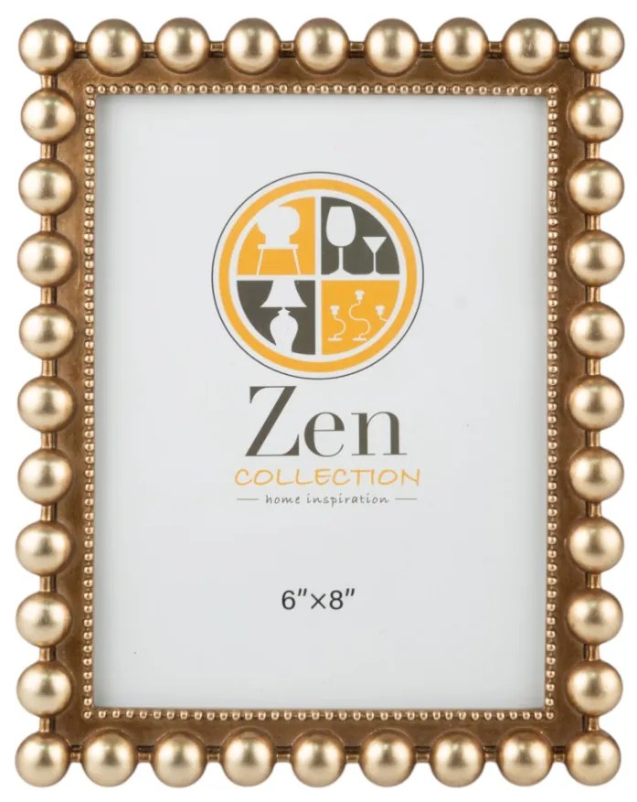 Κορνίζα Με Μπίλιες Χρυσή-Καφέ 15x20εκ. Zen Collection 25.2.50692