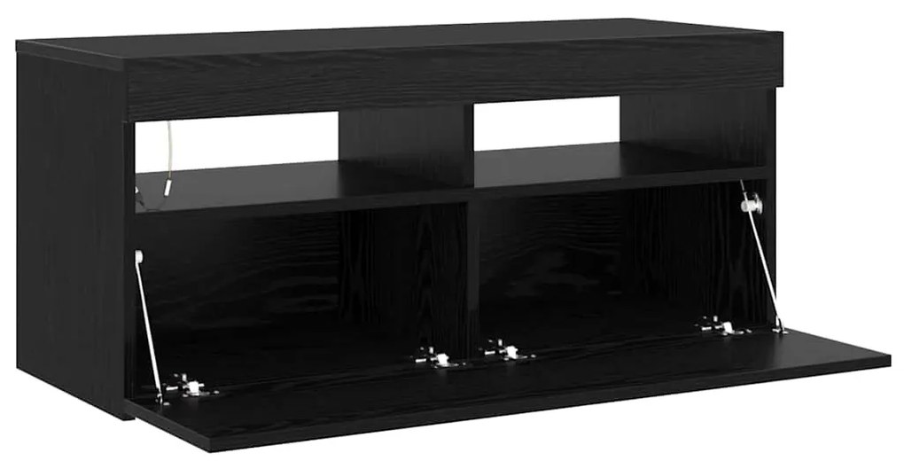 vidaXL Ντουλάπι TV Μαύρο 90 x 35 x 40 εκ. Επεξεργασμένο ξύλο