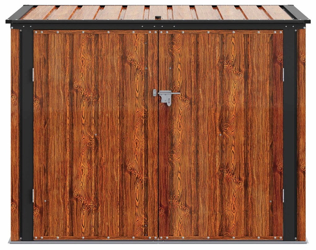 vidaXL Κουτί αποθήκευσης κήπου Καφέ 151,5 x 82 x 110,5 εκ Ατσάλι