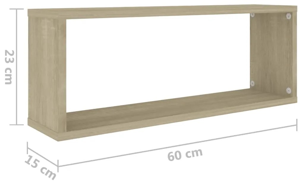 ΡΑΦΙΑ ΚΥΒΟΙ ΤΟΙΧΟΥ 4 ΤΕΜ. SONOMA ΔΡΥΣ 60X15X23 ΕΚ. ΜΟΡΙΟΣΑΝΙΔΑ 807143